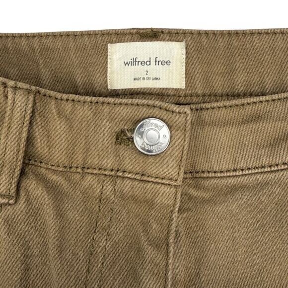 WILFRED FREE Aritzia Twostep Pant High Rise Flared Pant Sz 2 GD Rustical Brown - Picture 8 of 10